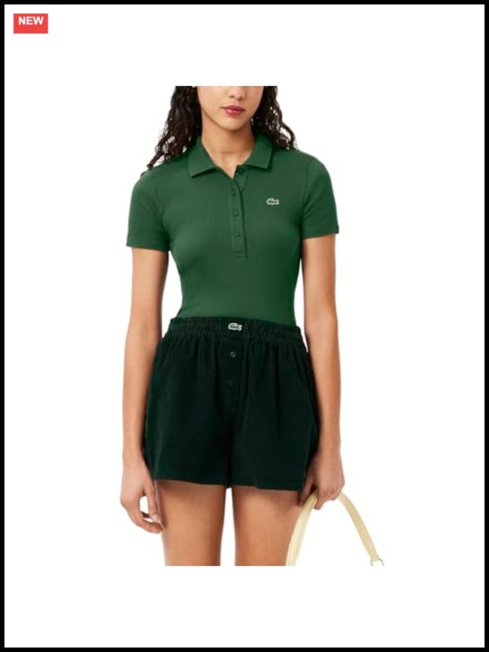 Slim Fit Ribbed Cotton Polo Shirt Short Sleeve